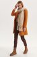 Brown trousers denim conical medium waist with pockets 4 - StarShinerS.com