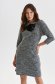 Rochie din tricot gri scurta cu croi in a accesorizata cu brosa - Top Secret 1 - StarShinerS.ro