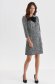 Grey dress knitted short cut a-line accessorized with breastpin 2 - StarShinerS.com
