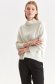 Ivory sweater knitted from fluffy fabric loose fit high collar 1 - StarShinerS.com