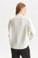 Ivory sweater knitted from fluffy fabric loose fit high collar 3 - StarShinerS.com