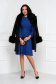 Rochie din georgette albastra midi in clos cu elastic in talie cu aplicatii cu sclipici - StarShinerS 4 - StarShinerS.ro