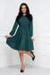 Green dress georgette midi cloche with elastic waist with glitter details - StarShinerS 3 - StarShinerS.com