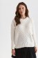 Ivory sweater knitted loose fit raised pattern 2 - StarShinerS.com