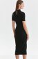 Black dress knitted midi pencil cut-out bust design 3 - StarShinerS.com
