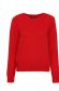 Red sweater knitted from fluffy fabric loose fit with rounded cleavage 6 - StarShinerS.com