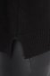 Pulover din tricot negru cu croi larg slit lateral si guler inalt - SunShine 6 - StarShinerS.ro