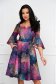 Rochie din stofa usor elastica midi in clos cu imprimeu unic - StarShinerS 1 - StarShinerS.ro