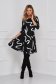 Rochie din crep scurta in clos cu imprimeu - StarShinerS 3 - StarShinerS.ro