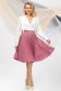 Powder pink skirt pleated crepe cloche high waisted 1 - StarShinerS.com