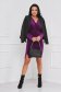 Purple dress velvet short cut pencil wrap over front high shoulders 4 - StarShinerS.com