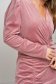 Rochie din catifea roz pudra scurta tip creion cu decolteu petrecut si umeri cu volum - SunShine 5 - StarShinerS.ro