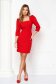Red dress short cut pencil elastic cloth high shoulders - StarShinerS 4 - StarShinerS.com