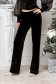 - StarShinerS black trousers velvet long flared high waisted with elastic waist 1 - StarShinerS.com