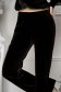 - StarShinerS black trousers velvet long flared high waisted with elastic waist 5 - StarShinerS.com