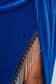 Blue dress velvet midi pencil fringes wrap over skirt 6 - StarShinerS.com