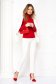 Red knitted lady's blouse with high collar and strass stone inserts - SunShine 4 - StarShinerS.com