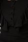 Bluza dama din bumbac reiat neagra mulata accesorizata cu nasturi si volanase - SunShine 5 - StarShinerS.ro