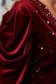 Rochie din catifea visinie midi tip creion petrecuta cu aplicatii cu pietre strass 6 - StarShinerS.ro