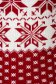 Pulover din tricot rosu cu croi larg si imprimeu festiv - SunShine 4 - StarShinerS.ro