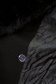 Palton din stofa negru lung cambrat cu guler din blana ecologica - SunShine 5 - StarShinerS.ro