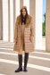 2 in 1 Jacket with Brown Midi Down Vest and Eco-Fur Collar - SunShine 5 - StarShinerS.com