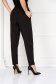 Black trousers slightly elastic fabric conical high waisted waist pleats 3 - StarShinerS.com