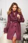 Purple coat wool tented fur collar detachable collar 2 - StarShinerS.com