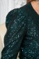 Rochie din paiete verde-inchis scurta tip creion cu pliuri de material in zona taliei 6 - StarShinerS.ro