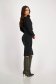 Black knitted pencil dress with elastic waist and crossover neckline - StarShinerS 4 - StarShinerS.com