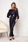 Dark blue jumpsuit lycra loose fit lateral pockets 4 - StarShinerS.com