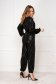 Black jumpsuit lycra long loose fit fabric elastic waistband 5 - StarShinerS.com