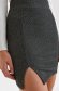 Grey skirt jersey short cut pencil slit 4 - StarShinerS.com