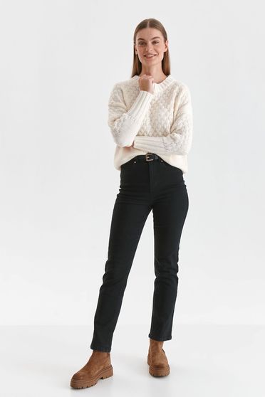 Trousers, Black trousers denim long straight - StarShinerS.com