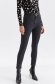 Black trousers denim long conical high waisted 2 - StarShinerS.com