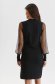 Black dress knitted short cut straight with puffed sleeves 3 - StarShinerS.com