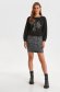 Black women`s blouse knitted loose fit with bright details 1 - StarShinerS.com