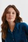 Dirty green women`s blouse velvet loose fit 4 - StarShinerS.com