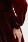 Burgundy dress velvet midi cloche with elastic waist 6 - StarShinerS.com