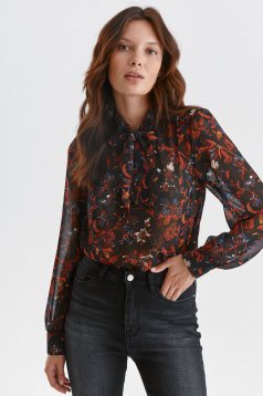 Women`s blouse from veil fabric loose fit