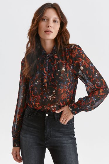 Blouses, Women`s blouse from veil fabric loose fit - StarShinerS.com