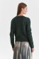 Darkgreen sweater knitted loose fit with sequin embellished details 3 - StarShinerS.com