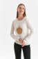Ivory sweater knitted loose fit with sequin embellished details 2 - StarShinerS.com