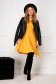Mustard dress crepe short cut cloche with rounded cleavage - StarShinerS 5 - StarShinerS.com