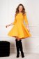 Mustard dress crepe short cut cloche with rounded cleavage - StarShinerS 3 - StarShinerS.com