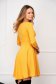 Mustard dress crepe short cut cloche with rounded cleavage - StarShinerS 2 - StarShinerS.com