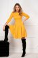 Mustard dress crepe short cut cloche with rounded cleavage - StarShinerS 4 - StarShinerS.com