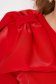 Red dress slightly elastic fabric midi pencil bow accessory one shoulder - StarShinerS 6 - StarShinerS.com