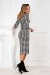 Dress with turtle neck midi frontal slit knitted pencil - StarShinerS 3 - StarShinerS.com