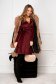 Burgundy dress velvet short cut cloche wrap over front - StarShinerS 5 - StarShinerS.com